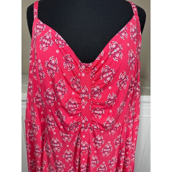 Torrid Midi Super Soft Button-Front Knit Dress Sleeveless Sz 4 /4X Casual Summer - Picture 3 of 16
